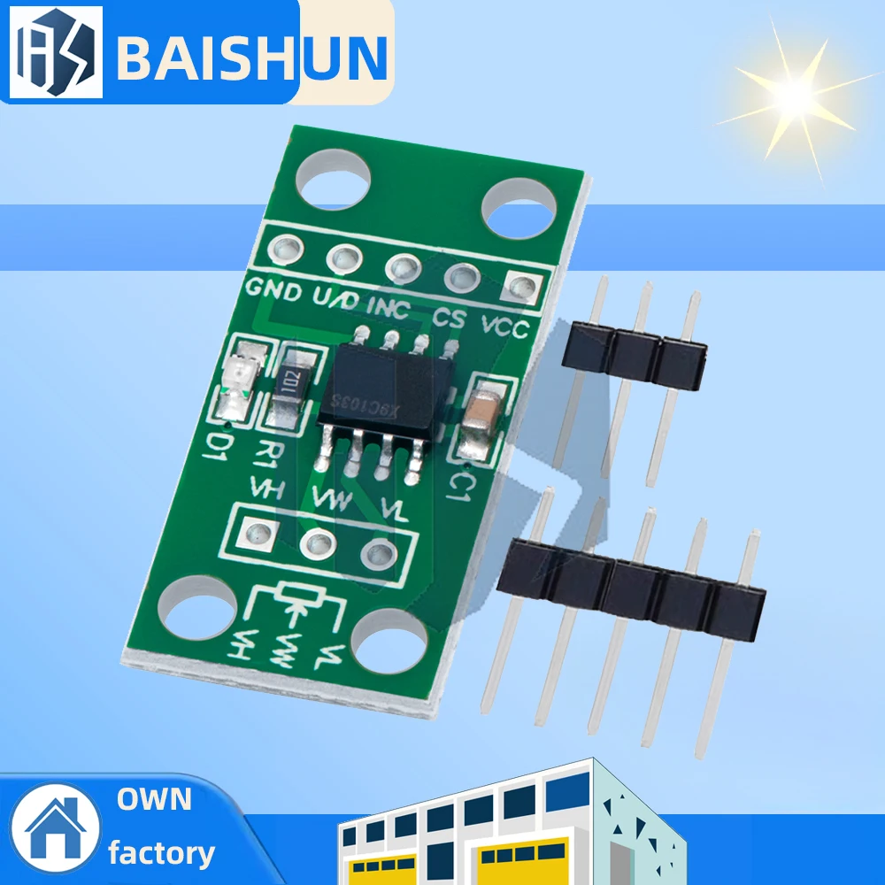 X9C103S Модуль платы цифрового потенциометра DC3V-5V для Arduino