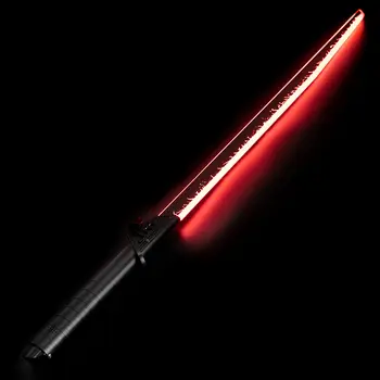 DamienSaber Xeno Pixel Darksaber Sensitive Smooth Swing Lightsaber with 12 Colors Changing 9 Sound Fonts for Dueling Training