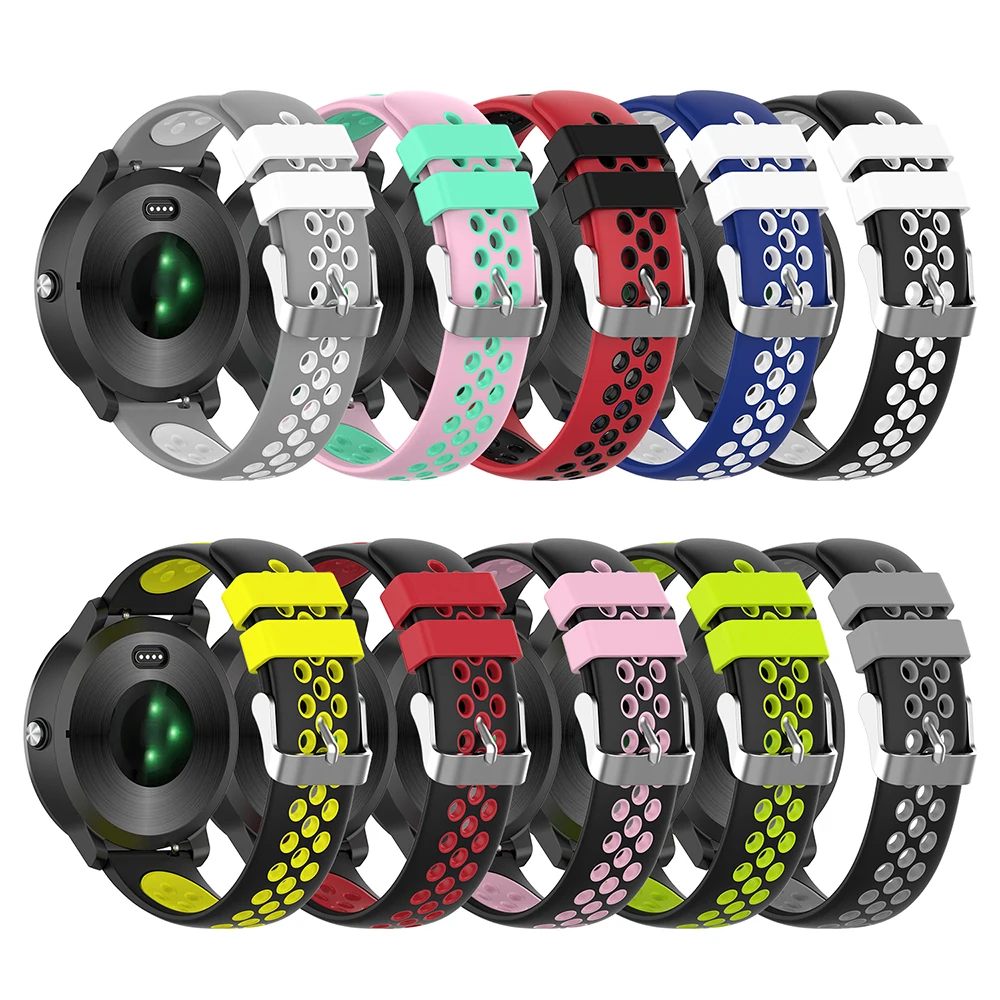 

20mm 22mm Silicone Band For Garmin Vivoactive 3 Music Vivomove Trend Bracelet Strap for Huami Amazfit GTR 4/3/2 42mm 47mm