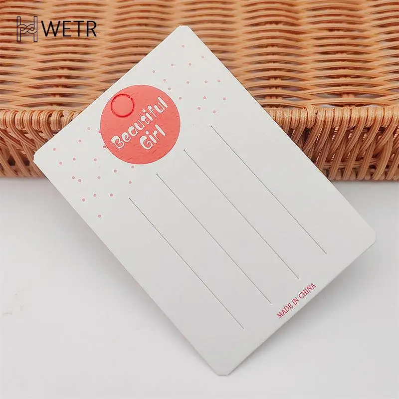 

50 шт., витрина для детской шпильки, красная точка, карточка для самостоятельного изготовления ювелирных изделий, картонпосылка, заколки для ...