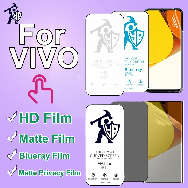 

Защита экрана для VIVO V25 Y16 Y22 Y35 IQOO 5 7 8 9 10 11 Pro Гидрогелевая пленка для VIVO X90 X80 X70 X60 X50 X Note 5G TPU