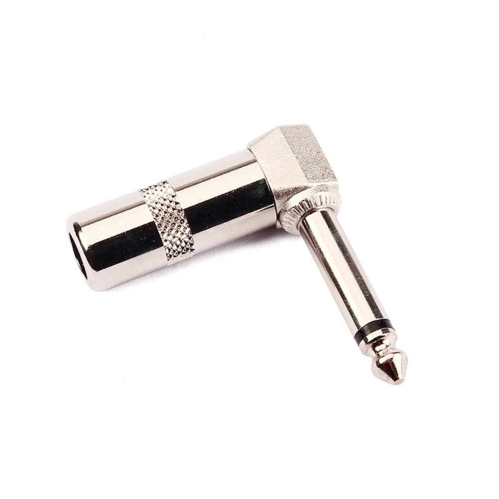 

Guitar Plug Connector Right Angle Audio Jack Cable Adapter Adaptor Metal