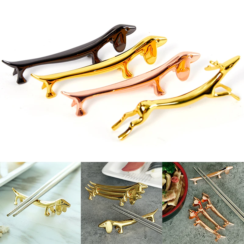 

Симпатичные палочки для еды из цинкового сплава с оленем, подставка для ложки, подставка для вилки, настольная подставка, декоративная посу...