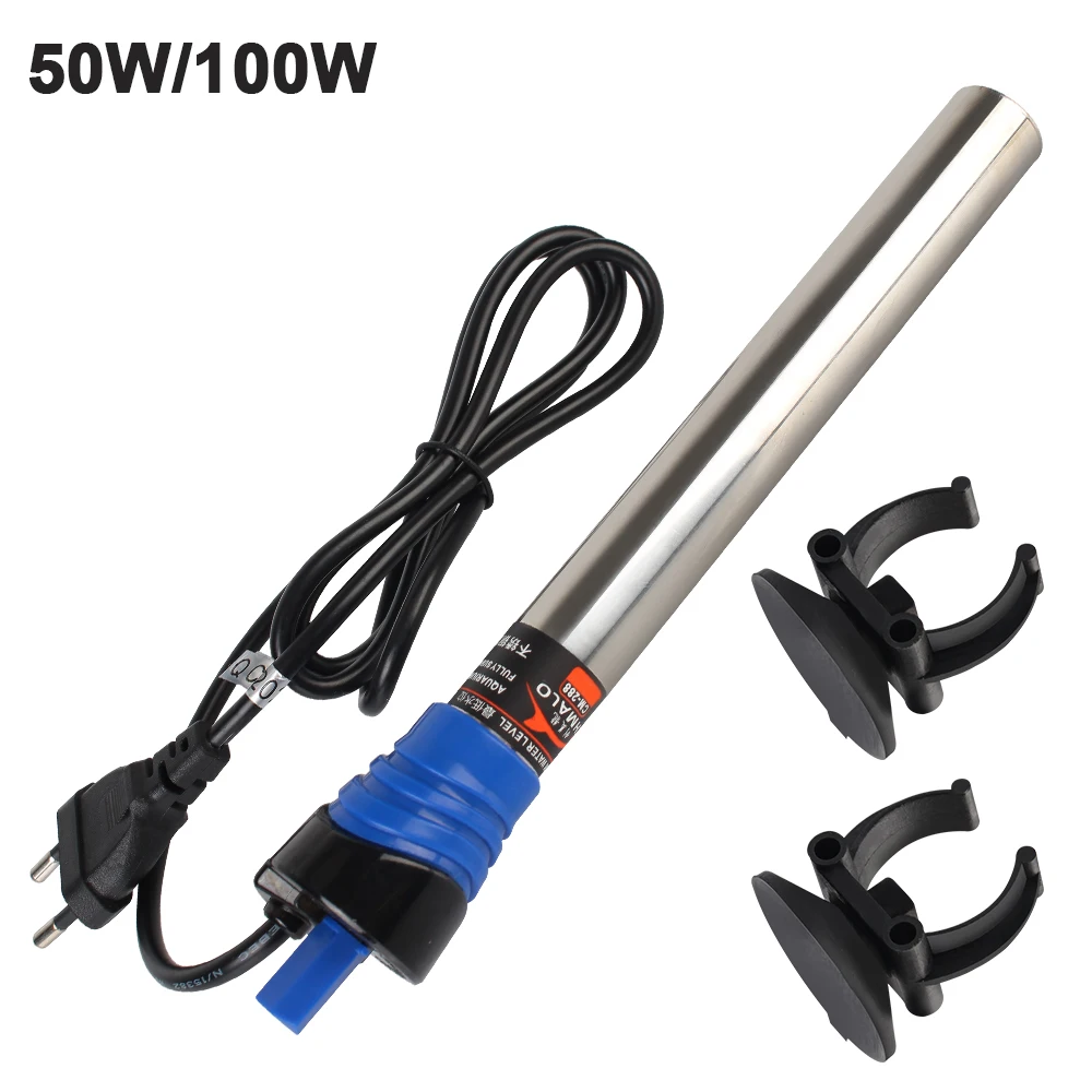

Adjustable Temperature Fish Tank Heating Rod 50W/100W Thermostat Heater Rod 220V EU Plug For Fish Tank Water Heating