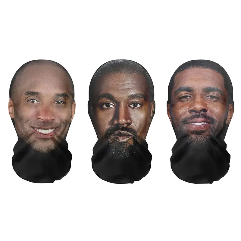 3D печатная маска Kanye Visual Elastic Mesh полнолицевая для унисекс головные уборы косплея