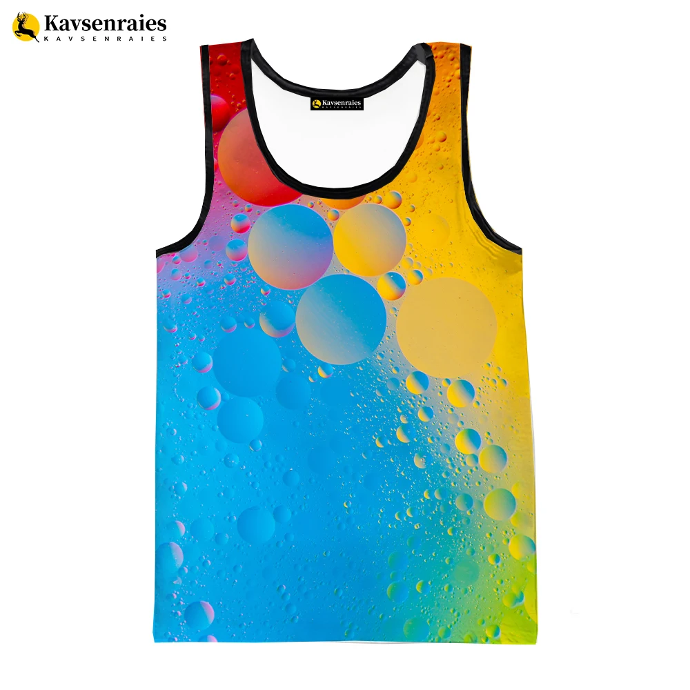 

Rainbow Paint Splatter 3D Printed Tank Tops Men Summer Vest Women Casual Fashion Sleeveless T-shirt Hip Hop Oversized Tops Tees