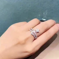 caoshi stylish proposal rings female delicate star design accessories for women fashion lady engagement ceremony jewelry gift