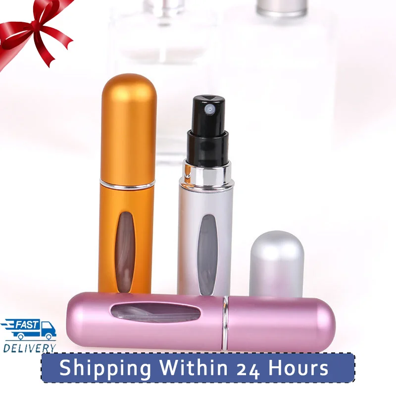 

Empty Perfume Bottle 8ml/5ML Refillable Perfume Spray with Spray Scent Pump Empty Cosmetic Containers Portable Atomizer Bottle