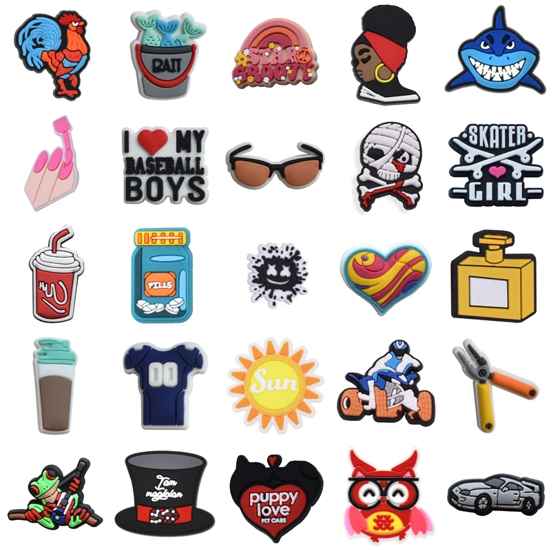 

Girl Boy Decorations for Crocs Gifts Wholesale Bulk Kids Set Jeans Men Packs Women Charm Shoes Accessories Shoe Charms Para Pins