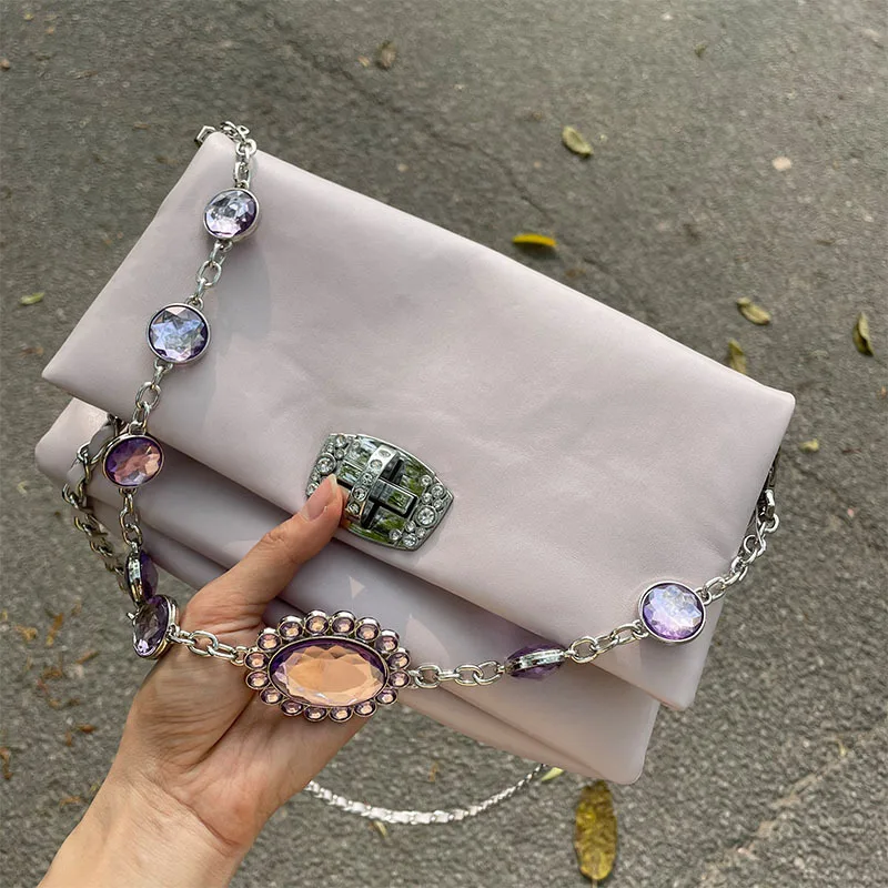 

2022 Shiny Diamond-encrusted Rhinestone Bag Women's Trendy Fashion Chain Shoulder Messenger Bags Cc Gg Women Purse and Handbags