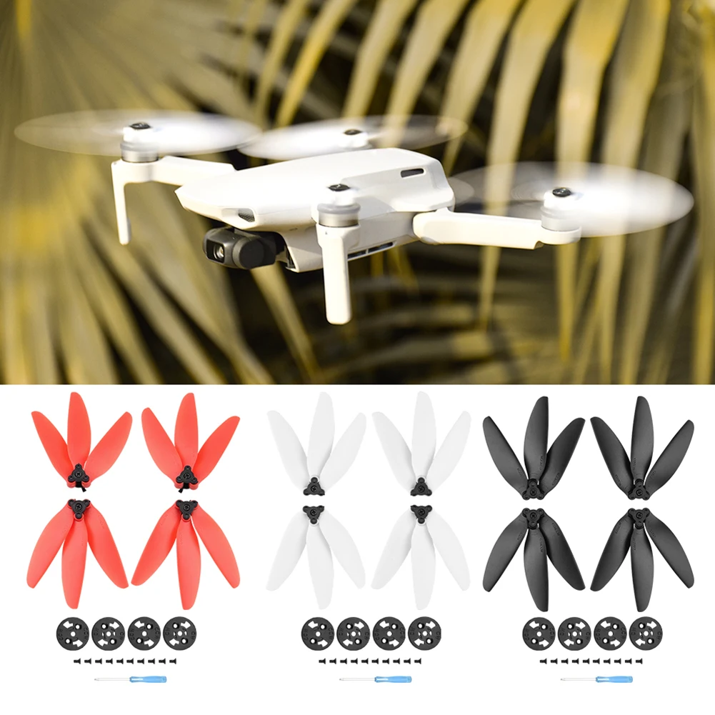 

2 Pairs Small Drone Propellers Replacement for DJI Mavic Mini 2/Mini 3-Blades Quick Release Props Drone Accessories