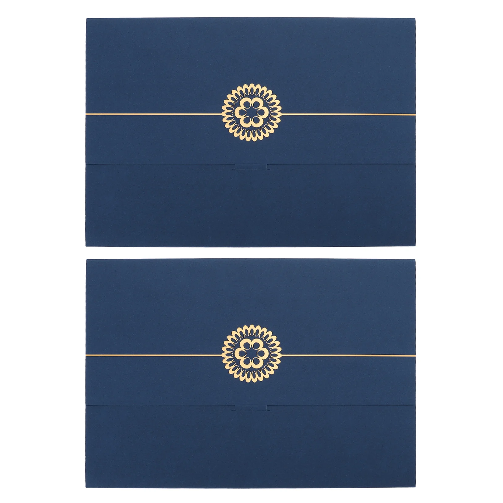 

2 Pcs Blue Folders Honor Certificate Cover Award Holder Paper Protective Film Diploma Holders College