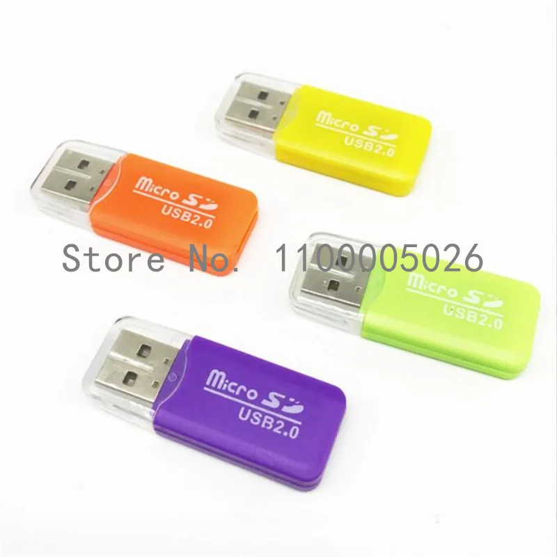 100PCs/Lot High Speed mini Micro SD T-Flash TF Card Reader USB 2.0 With Lid Adapter Memory Best price |
