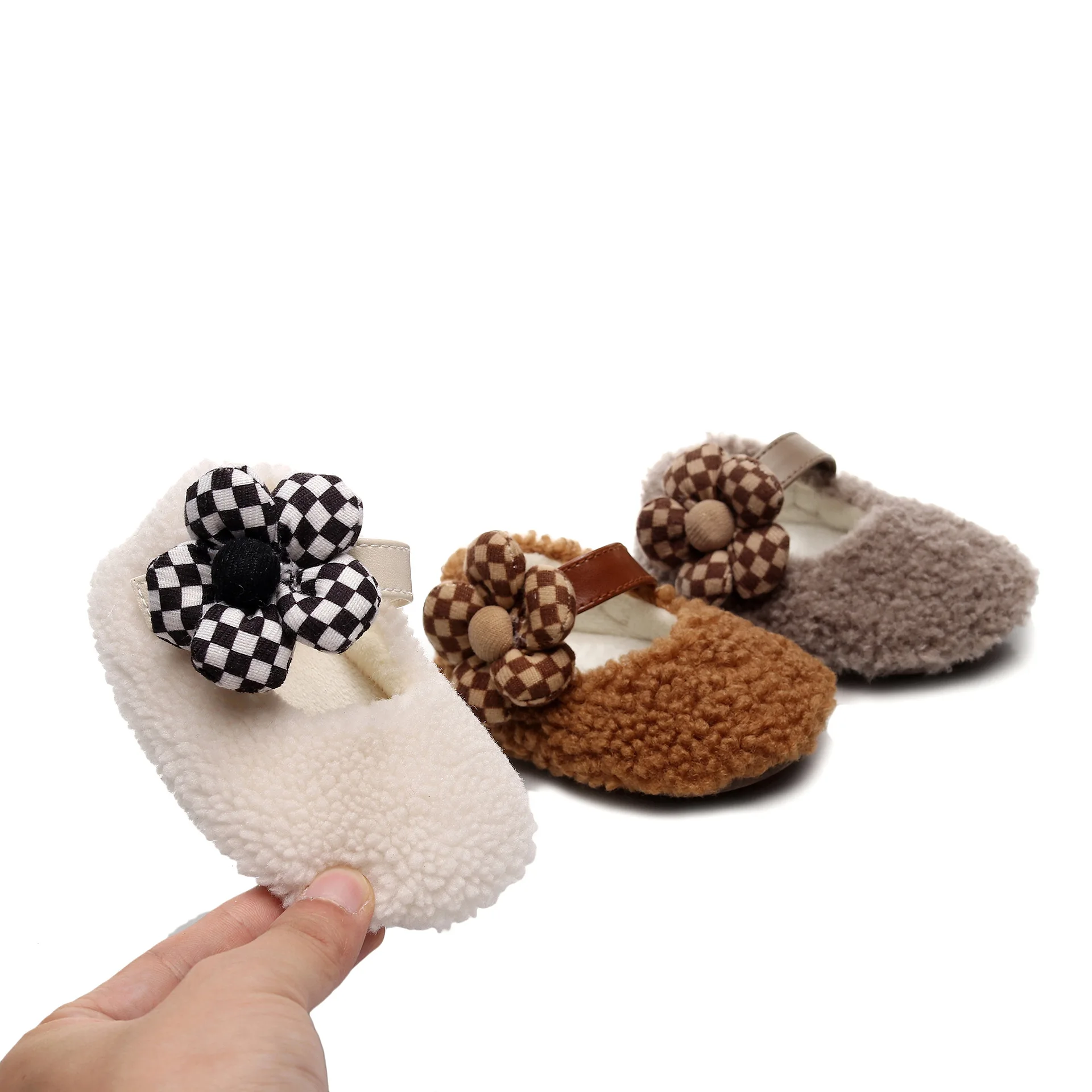 

Cute Soft Baby First Steps Walkers Winter Autumn Thickened Warm Shoes Plush Cotton Baby Shoes Newborn Infant Toddlers Footwear