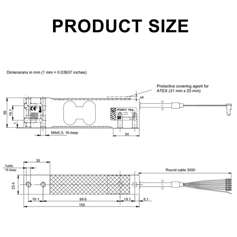 Немецкий HBM Датчик нагрузки SP4MC3MR 1-200 кг