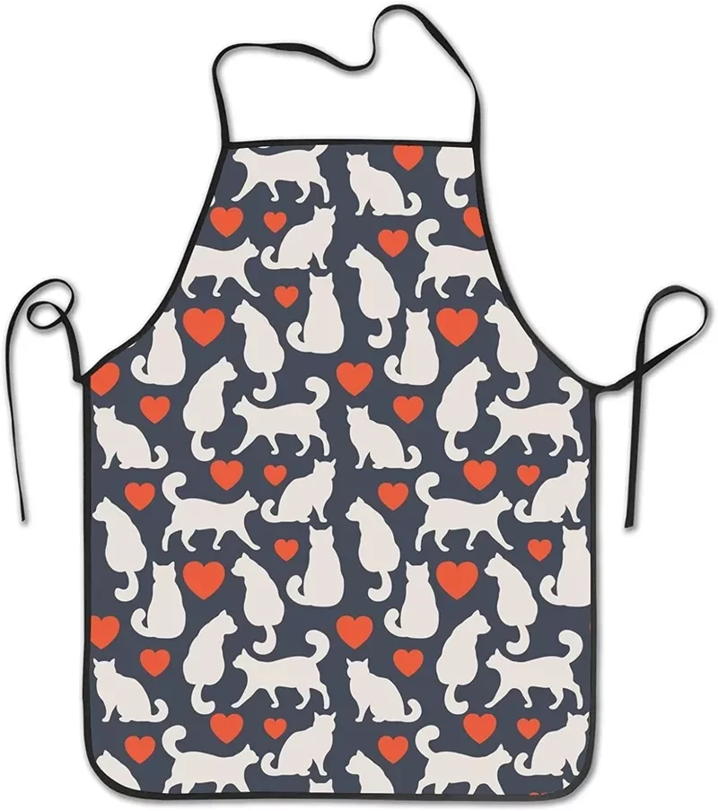 

Flower Pattern Kitchen Cooking Oil Repellent Accessories Apron Coffee Shop Apron Cleaning Tool Antifouling Accessories