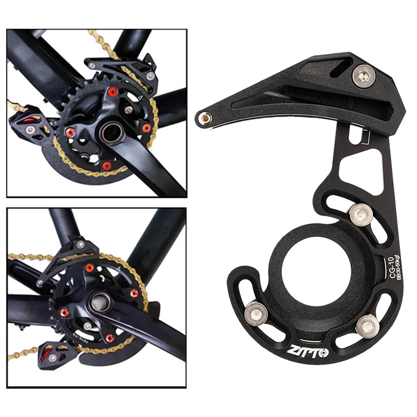 

Bicycle Single Disc Chain , Bike Chain Stabilizer, Chainring Sturdy Durable Tensioner for Bicycles Cycling