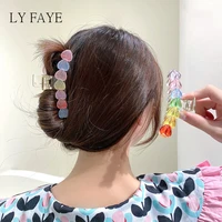 ly faye simple atmosphere candy color love large shark hair pins and clips hair accessories for women clip crab new headwear