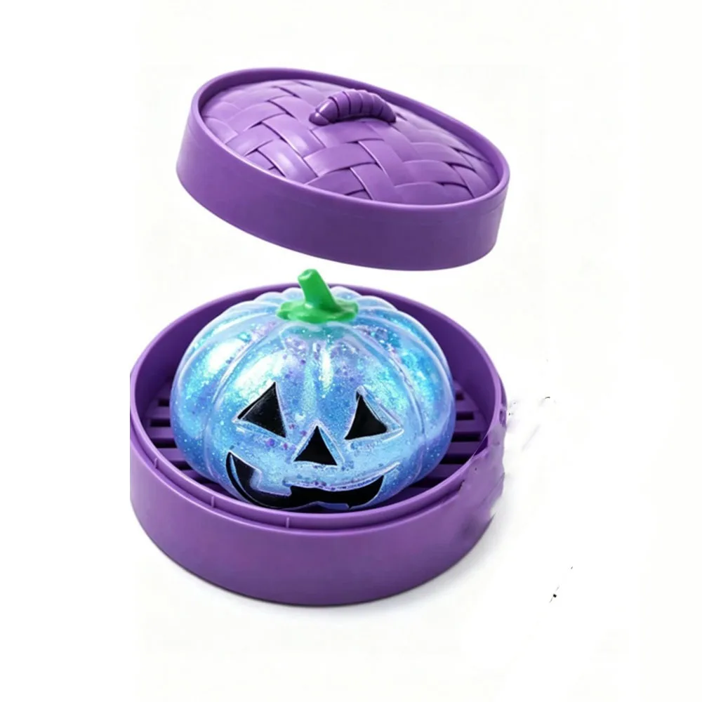 Фото Мягкие сжимаемые игрушки-антистресс Slow Resilience Glitter Shark Dumplings Squishy Fidget Squeeze в форме пельменей с пароваркой для сжимания №1