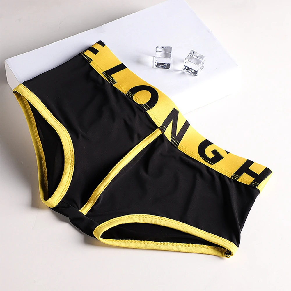 

Men Ice Silk Seemless Boxer Briefs Soft Solid Panties Low Rise Underwear No Trace Shorts Trunks U Bulge Pouch Underpant A50