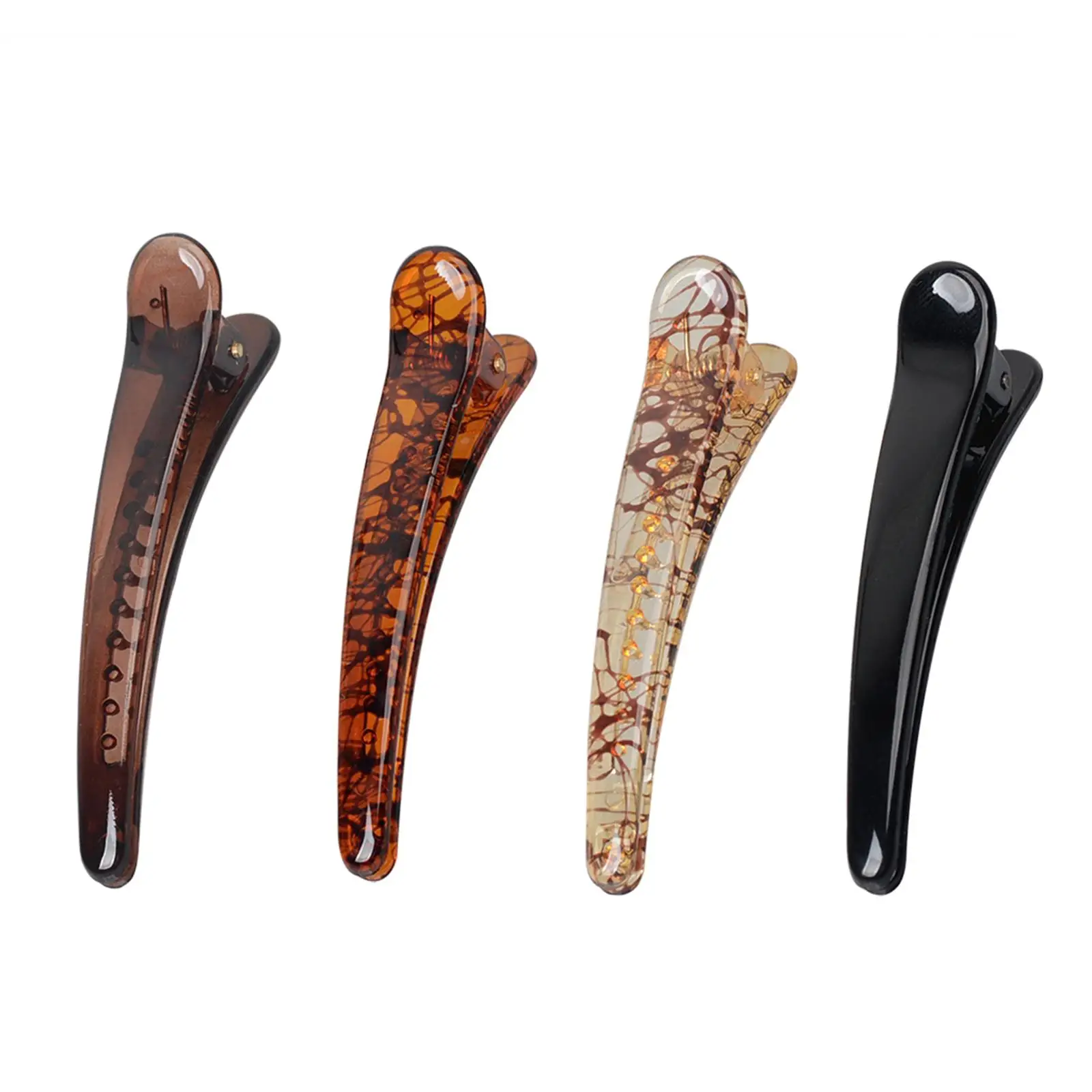 

4x Hair Clip for Styling and Sectioning Headwear Stylish Non Slip Multipurpose Duckbill Hairpin Hairdressing Styling Clips