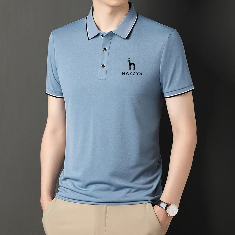 

2023 Top Quality New Summer Brand Mens Polo Shirts Designer Plain Short Sleeve Casual Tops Hazzys Man Clothing