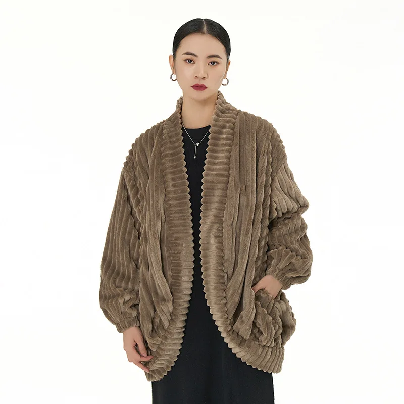 SuperAen 2025 осень и зима новые модные женские свободные пальто большого размера в