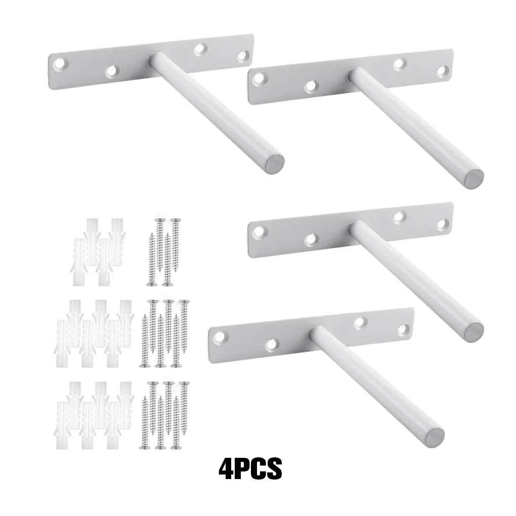 

4set Sturdy DIY Hidden Shelf Brackets - And Wear Resistance Sturdy Material Easy To Install Shelf Brackets Supports