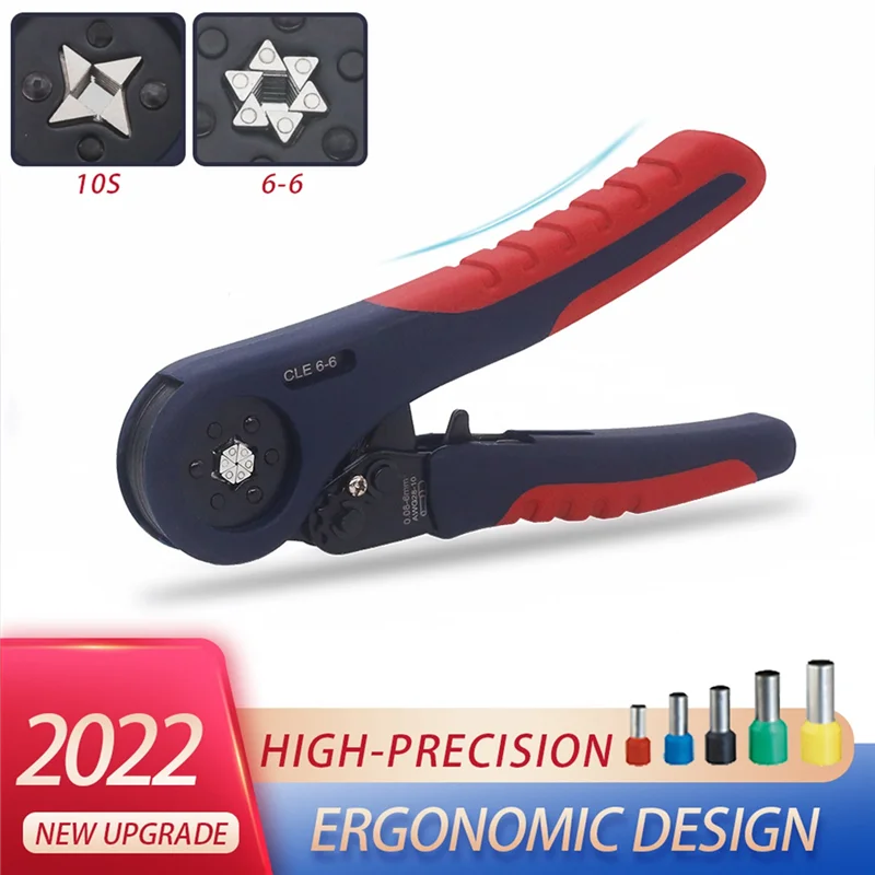 

Tubular Terminals Crimping Tools FST 6-6 0.08mm-6mm 28-10AWG Crimp Pliers Crimper Sets Hand Clamp