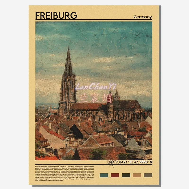 

Винтажные плакаты путешествий по Европе