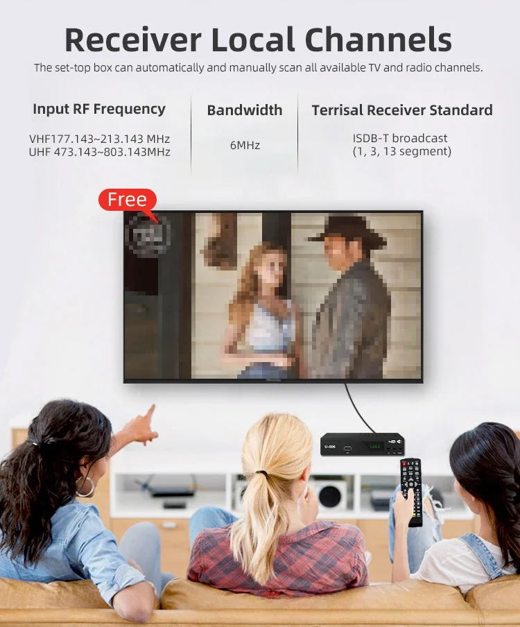 Цифровой преобразователь Чили ISDBT TDT TV декодер наземный HD FTA ISDB-T приемник ТВ тюнер