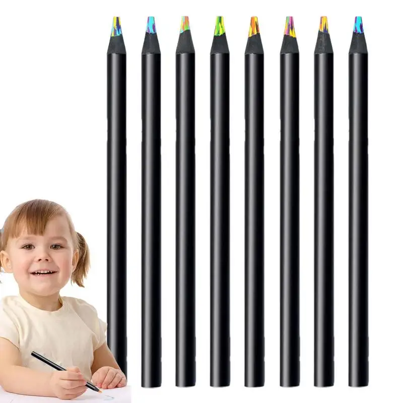 S Multi Colored Pencils Summer Pencils Foster Creativity Develop Imagination Thick Grip Solid Wood Multiple Color