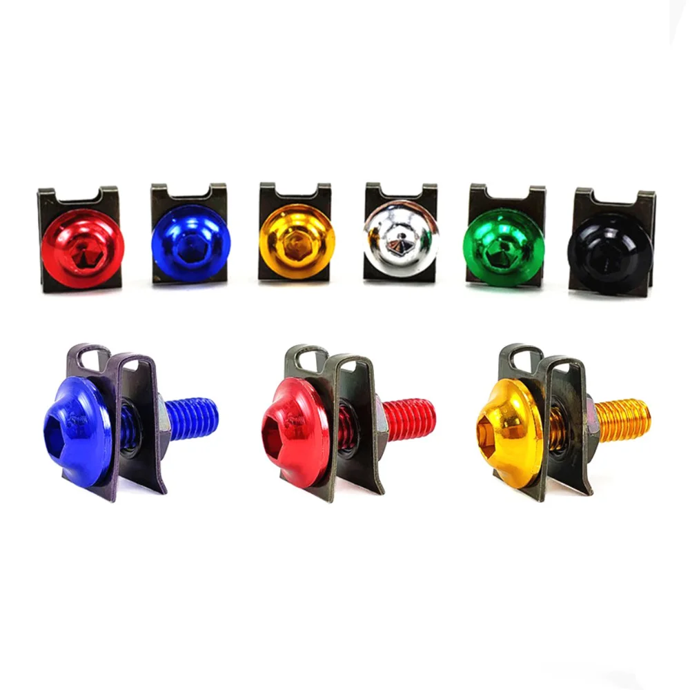 

Крепежные винты для мотоциклетных ракушек, алюминиевые цветные U-образные зажимы 6 мм для Honda, Yamaha, Kawasaki, Suzuki, Ducati, Aprilia, Triumph