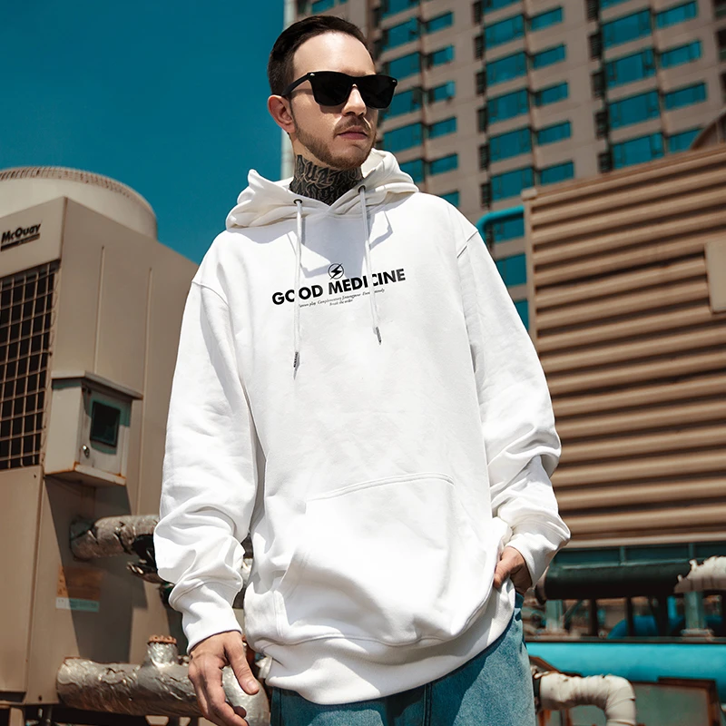 Мужской свободный флисовый свитер Mu Xichao повседневная простая куртка оверсайз с