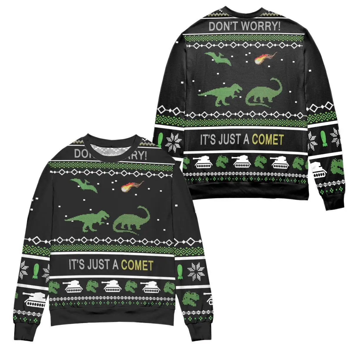 

Streetwear Dinosaur Knitted Sweater Men Cartoon Animal Loose 3D Print Pullover Harajuku Casual O-neck Oversize Top Unisex Spring