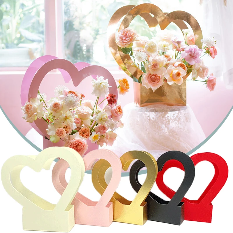 Box Women Gift Basket Portable Bags Gift Wrapping Paper Love Flower Basket