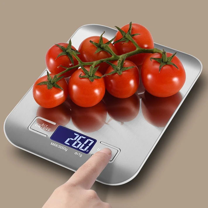 

Digital Kitchen Scale 5kg/10kg Food Multi-Function 304 Stainless Steel Balance LCD Display Measuring Grams Ounces Cooking Baking