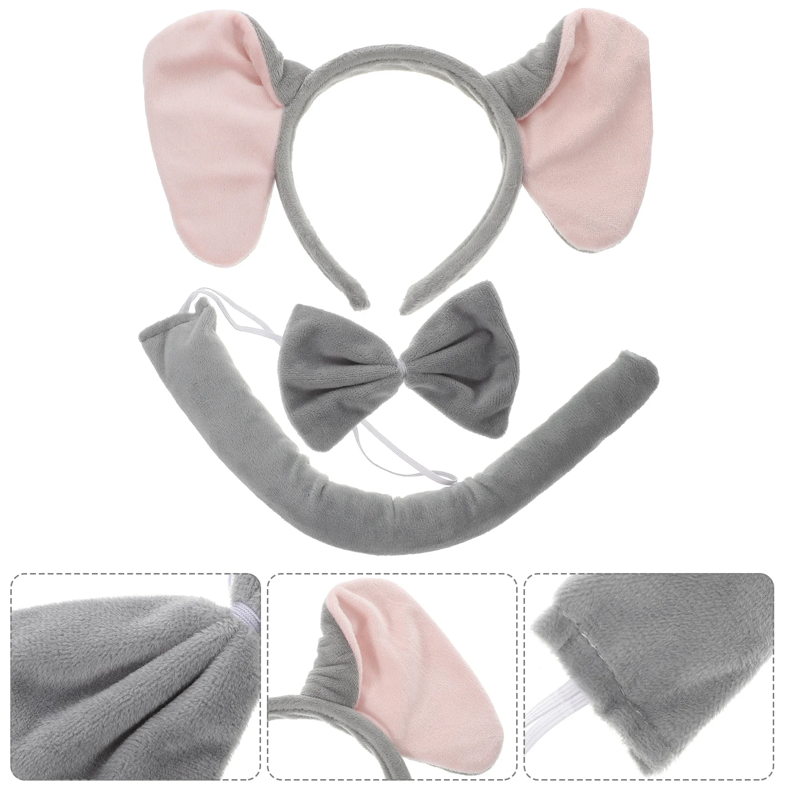 

1 Set Kids Headband Bowtie and Tail Costume Set Cosplay Birthday Performance Prop