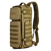 new men nylon camo sling chest bag military cross body messenger shoulder back pack