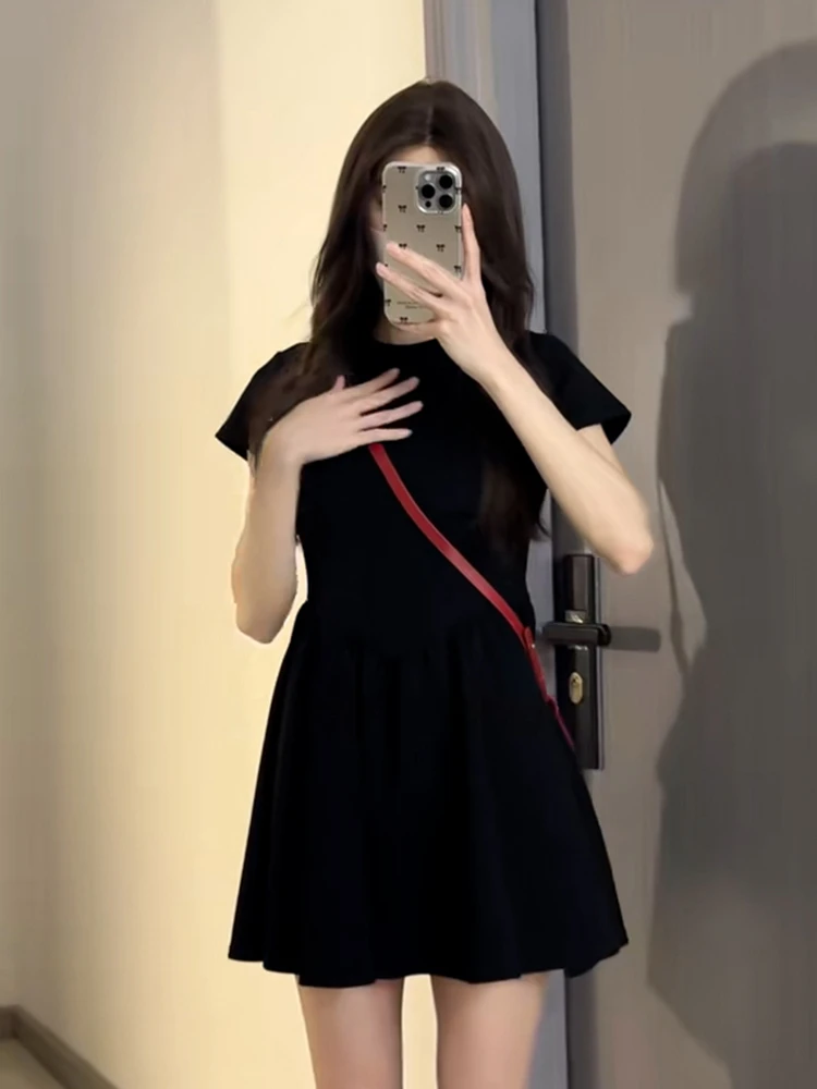 Черное платье French sle Hepburn Sle женское лето 2023 новое маленькое темпераментное