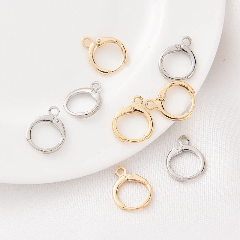 

6PCS Earring Accessories DIY Supplies 14k Gold Plated Fashion Handmade Brass Ear Buckle Earring Accessories
