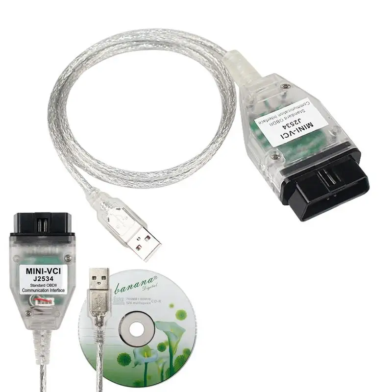 

Автомобильный диагностический кабель OBD2 Mini VCI V16.20.023 для Toyota OBD2 Mini VCI J2534 FTDI FT232RL, автомобильные кабели, соединители