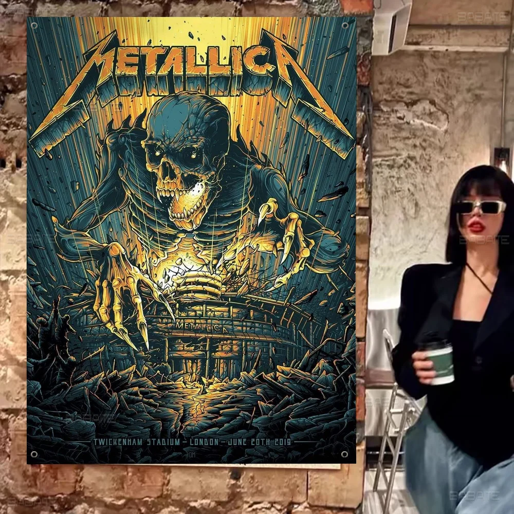 Группа M-METALLICA Баннер Художественная печать Японский настенный флаг Аниме