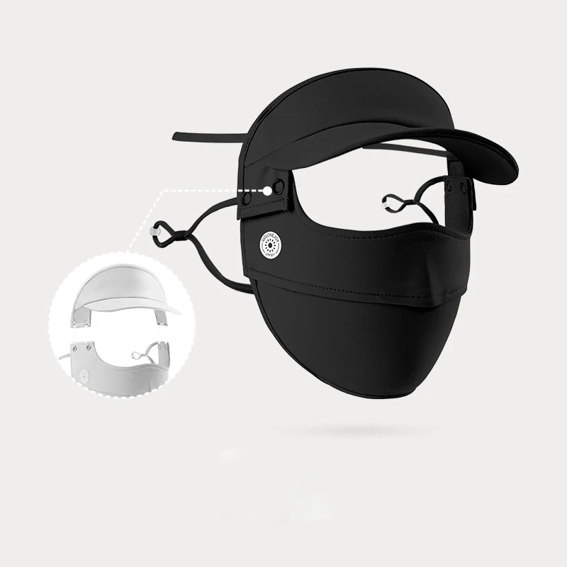 Солнцезащитная шапка маска из вискозы дышащая для лица шарф Регулируемая Маска