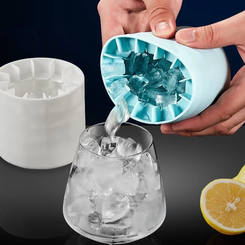 

Silicone Ice Bucket Cup Mold Food Grade Ice Cube Tray for Whisky Cocktail Beer Quickly Freeze Ice Maker Box Kitchen Bar Tool