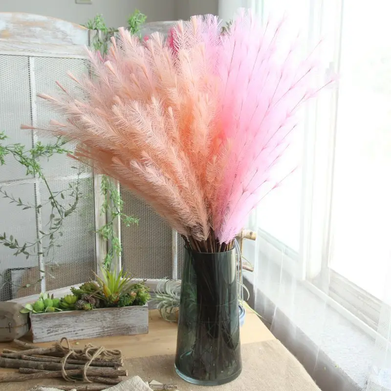 

Hand Bouquets Pampas Fluffy Grass Korean Home Decoration Artificial Flowers Wedding Road Lead Flower Wall Fake Flowers