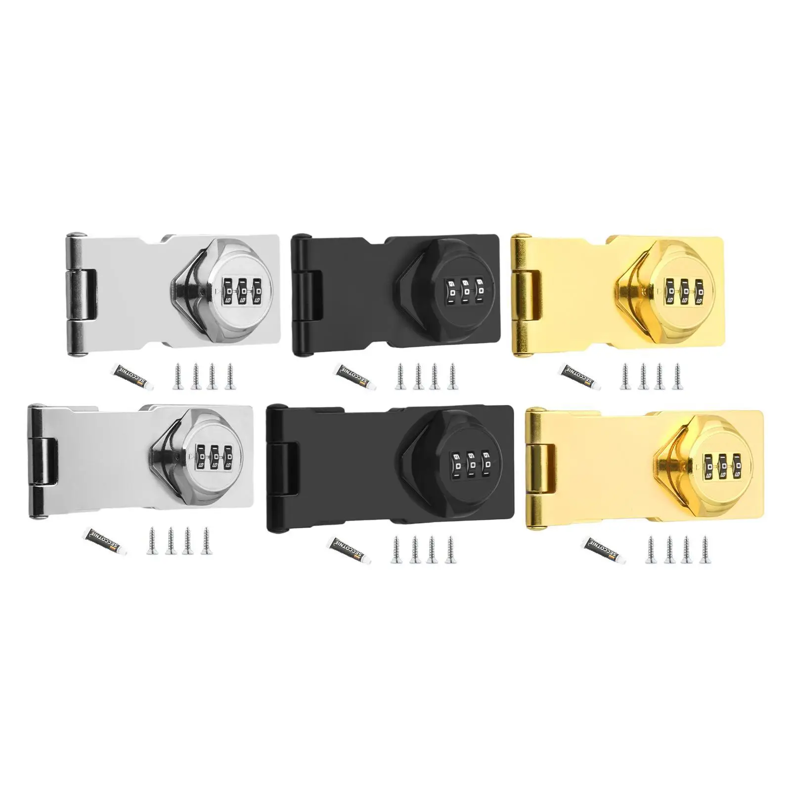 Механический замок с паролем и винтами бытовой для шкафа холодильника гаража