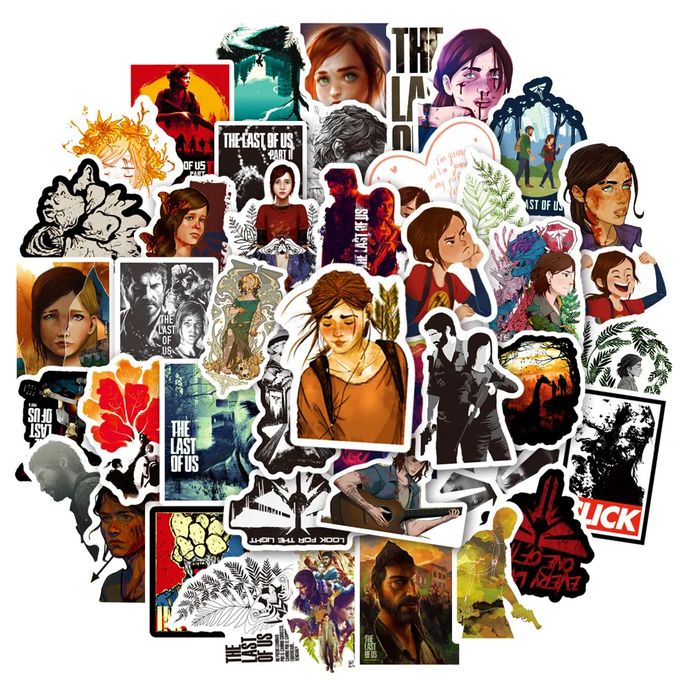 

50PCS Cartoon Game The Last of Us Stickers for Car Laptop Luggage Phone Decal Waterproof Graffiti Sticker Decor Toys Kids Gifts