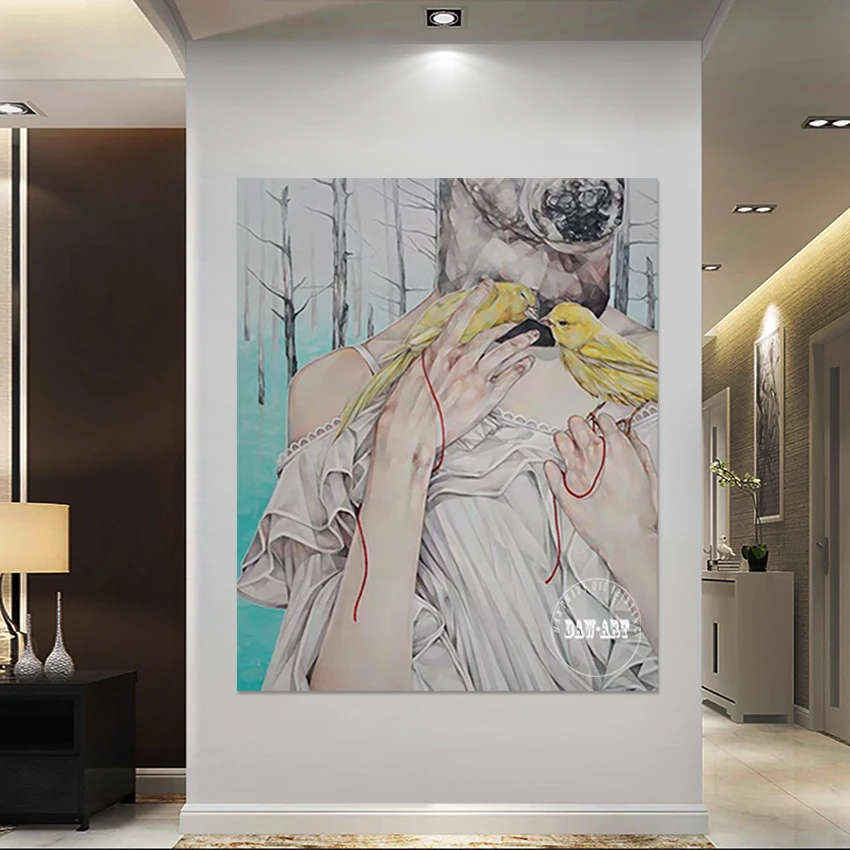 Абстрактная картина маслом &quotПтица&quot