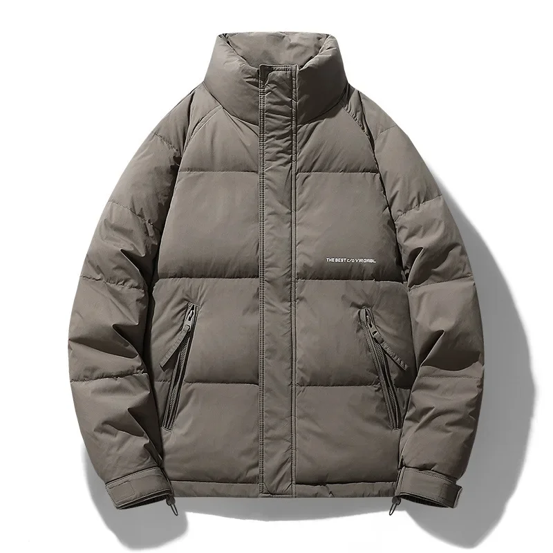 Зимняя мужская модная однотонная повседневная укороченная утолщенная теплая